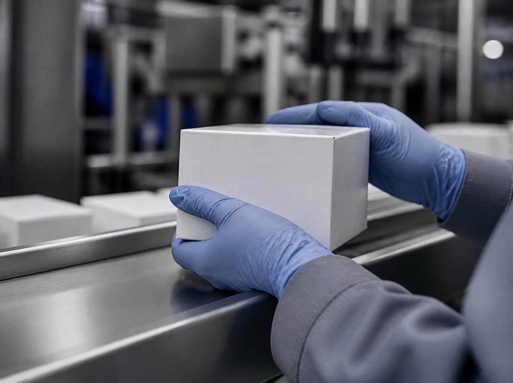 Quality inspector checking products